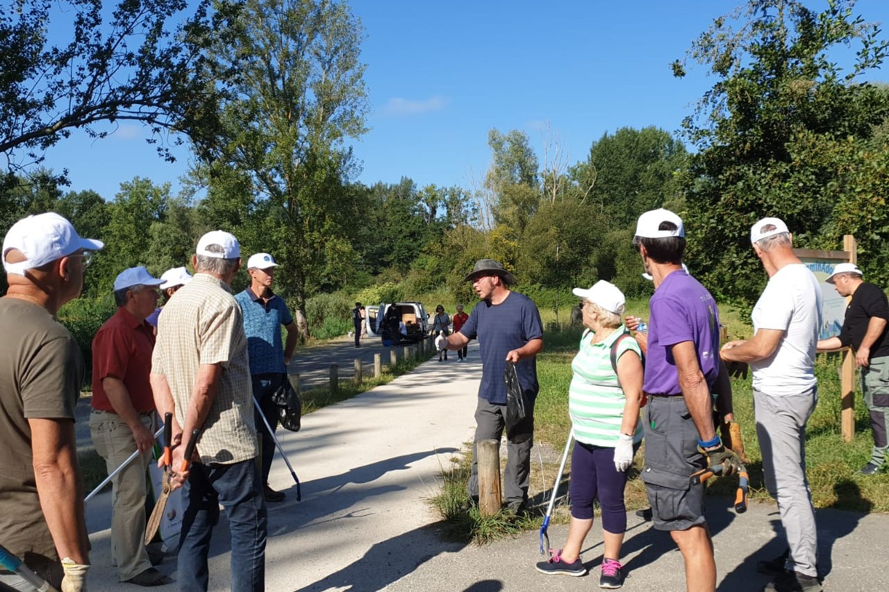 Sentier de l'Adour : journée avec les élus et salariés de Groupama