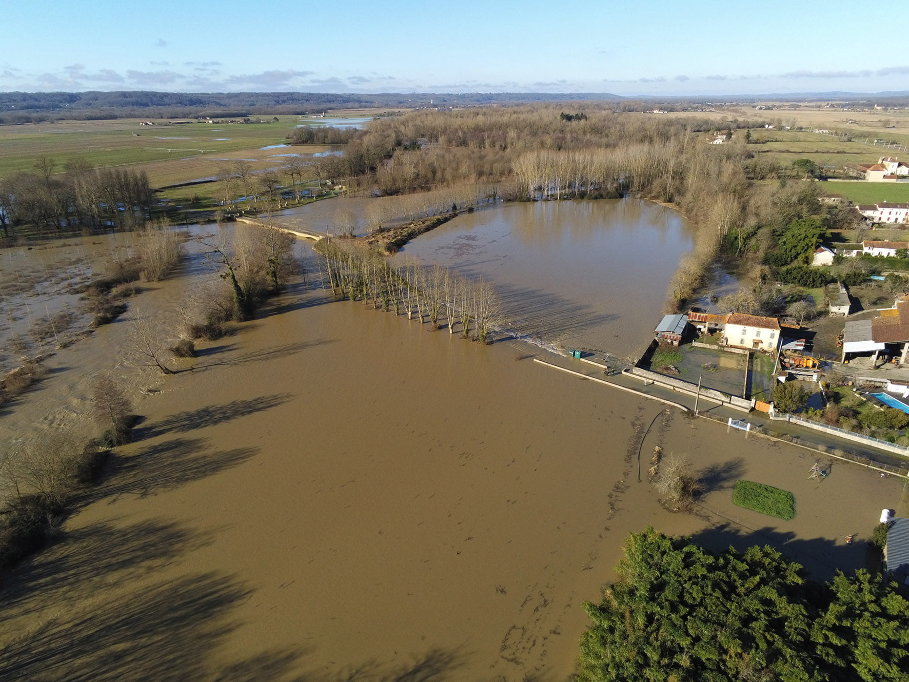 nouvelle crue de l'Adour