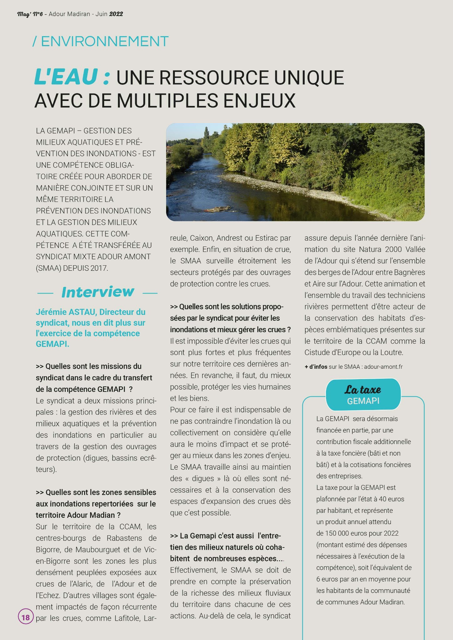 Présentation de la Gémapi (bulletin CCAM)